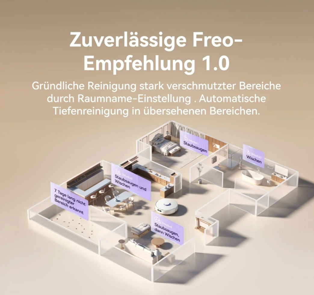 Freo Z10 3 in 1 Saugroboter mit Wischfunktion